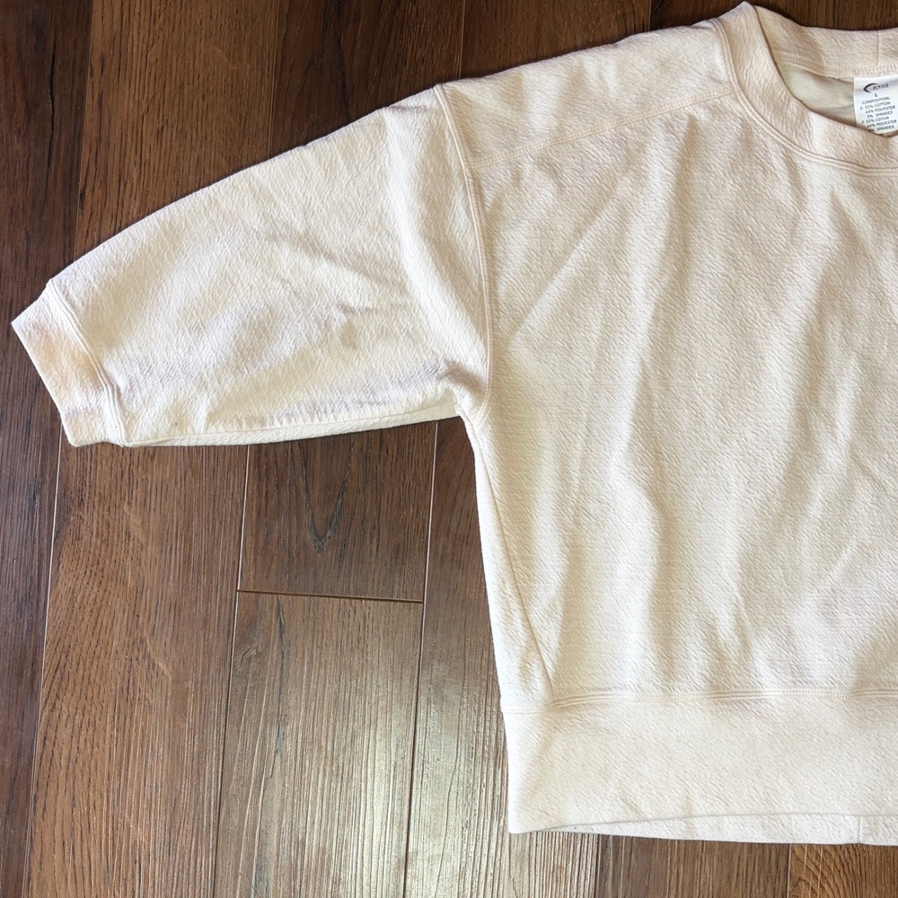 ZYIA Active Cream Cotton Blend Top - Picture 2 of 7